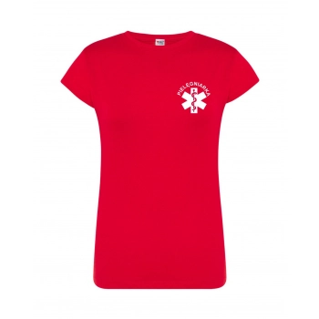 T-shirt -  pielęgniarka koszulka medyczna damska czerwona